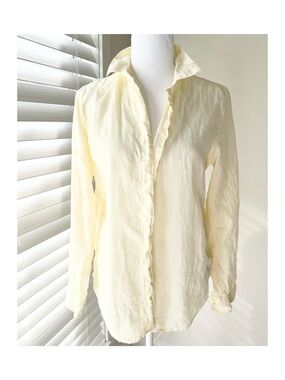 Uniqlo Yellow Linen Button-Up Shirt
